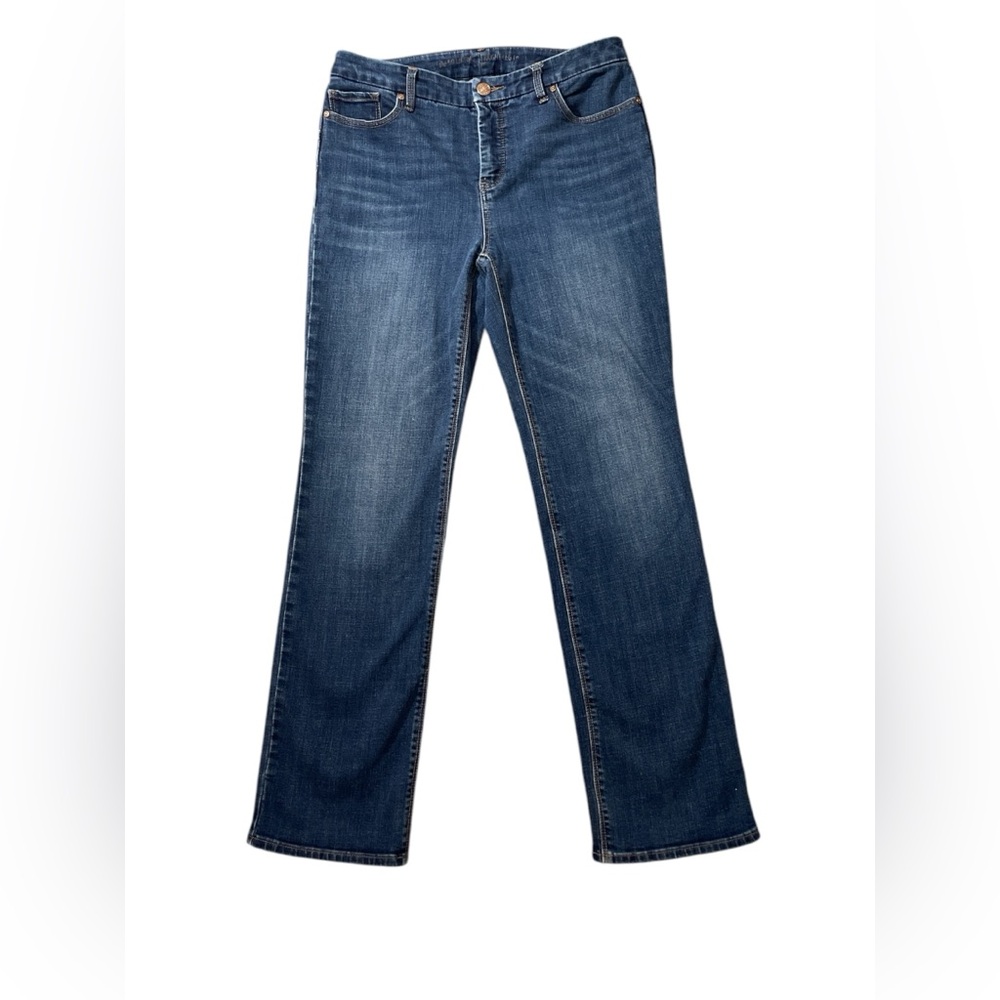 F5- Blue Women's Chicos Jeans so slimming straight